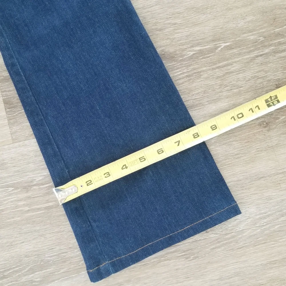 Rich & Skinny Storm Dark Blue Boot Cut Flare Denim Jeans Long Stretch USA made - Picture 8 of 14